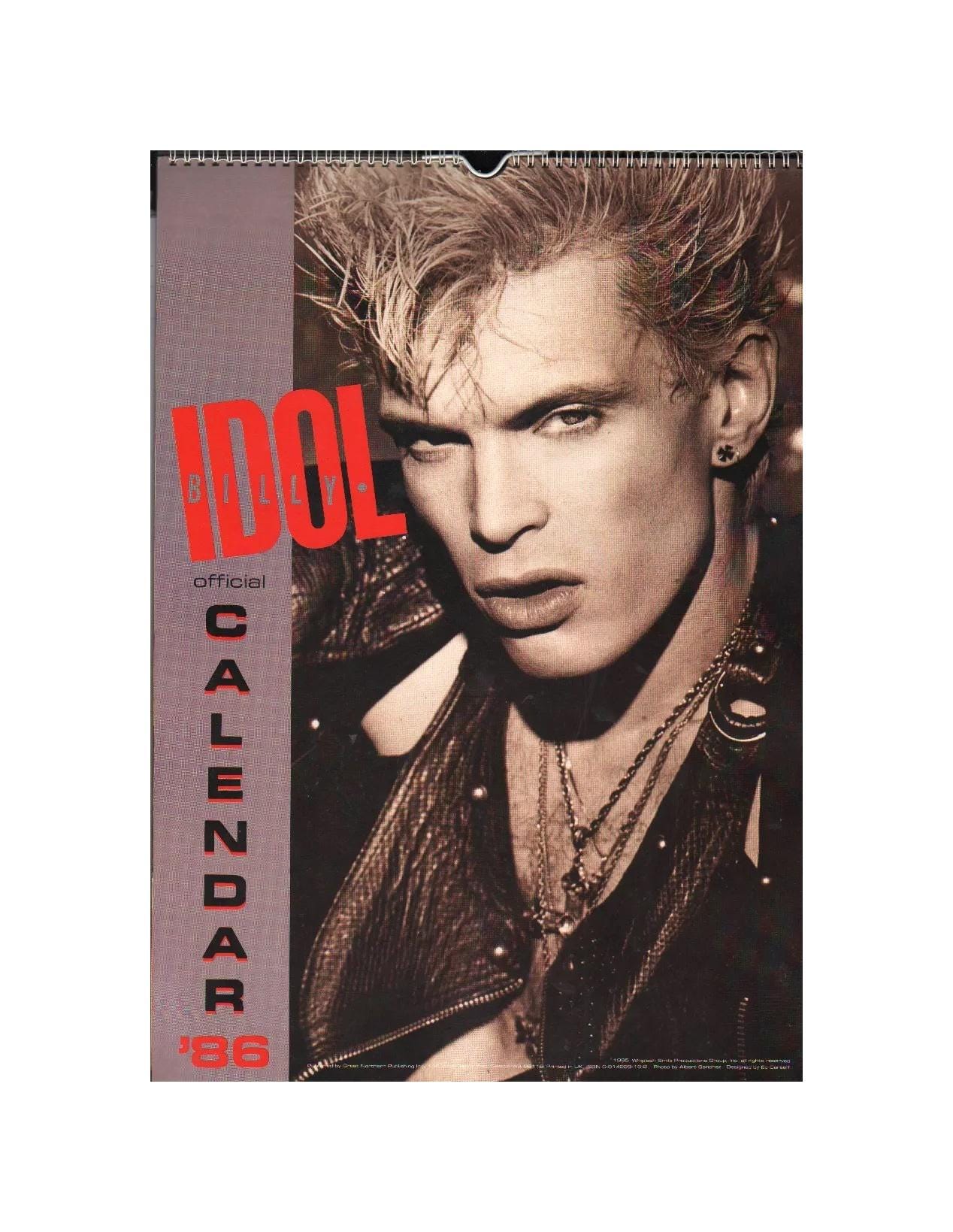 Billy Idol calendar 1986. Dates match 2025 Calendar , punk rock music, singer