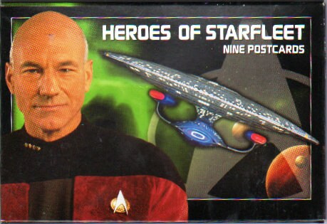 Classic Set of 9 Postcards of Star Trek Heroes of Starfleet