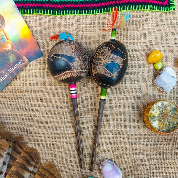 Eagle Hand-carved Gourd Rattle |  | Shamanic Rattle | Shipibo Maraca | Shipibo Rattle | Healing Rattle | Medicine Rattle | Medium