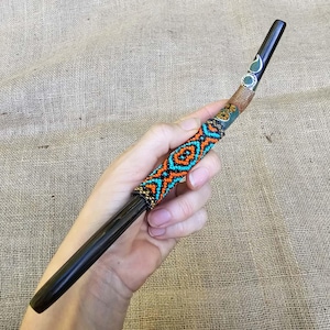 Madre Chonta Shipibo Tepi | Hapé Applicator | Snuff Applicator | Handcarved