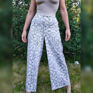 Vita Shipibo vida Ayahuasca-ceremonibyxor | Liten | Helig Shipibo | Shipibo-konst | Ayahuasca-ceremonikläder