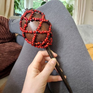 Red Seed Healing Rattle | Healing Maraca | Ward off Negative Energy | Rattle for Protection | Maraca for Protection