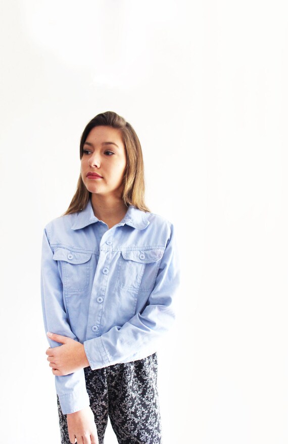 baby blue denim jacket