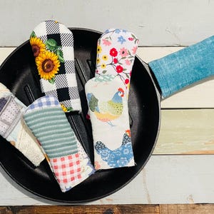 Pan Handle Hot Pads for Cast Iron Skillets, Handmade in the USA