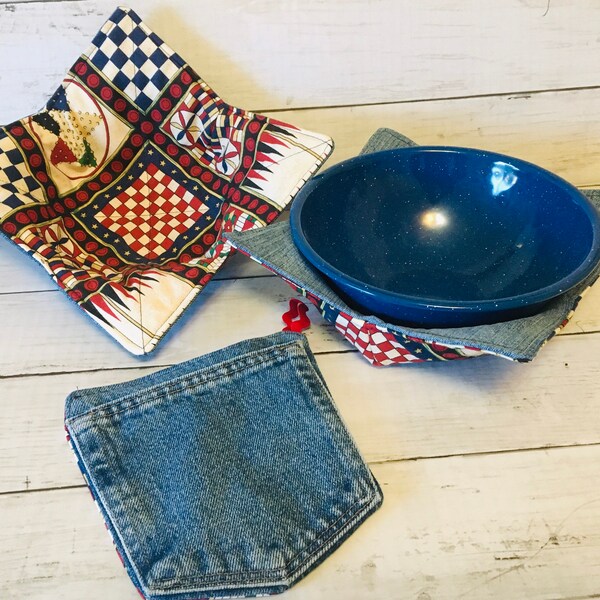 Denim Hot Pads Etsy