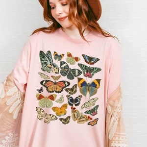 Vintage Butterfly Shirt for Butterfly Lovers Nature Shirt Butterfly Tshirt Boho Shirt for Women Outdoor Shirt Butterfly Gift for Her Garden