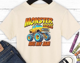 Monster Trucks are my Jam Monster Truck Shirt for Boys Boys Monster Truck Shirt Back To School Birthday Party Offroad Monster Truck Gift