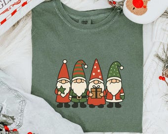 Minimalist Christmas Gnome Shirt, Gnome Christmas Shirt, Gnome Christmas Gifts, Women's Christmas Sweatshirt