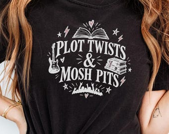 Reading Shirt, Dark Academia Shirt, Music Shirt, Bookish Shirt, Punk Rock Reading, Mosh Pits, Gothic Tee, Bookworm Shirt