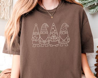 Minimalist Christmas Gnome Sweatshirt, Gnome Christmas Shirt, Gnome Christmas Gifts, Women's Christmas Sweatshirt