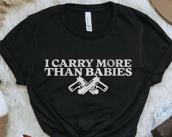 Gun Shirt for Moms Shooting Shirt for Women Bear Arms Shirt 2nd Amendment Gun Pregnancy Announcement Concealed Carry Gift for Mom Patriotic