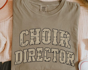 Choir Director Shirt, Music Teacher Shirt, Choir Teacher Gift, Comfort Colors Shirt, Vintage Music Sheet Shirt, Music Teacher Gift, Singing