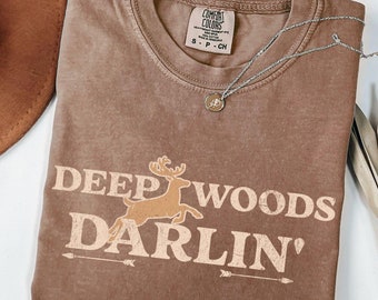 Deer Hunting Shirt, Hunting Season Shirt, Darlin Shirt, Western Shirt for Women Comfort Colors, Hunter Wife, Wife Hunting Gift,Gift for Wife