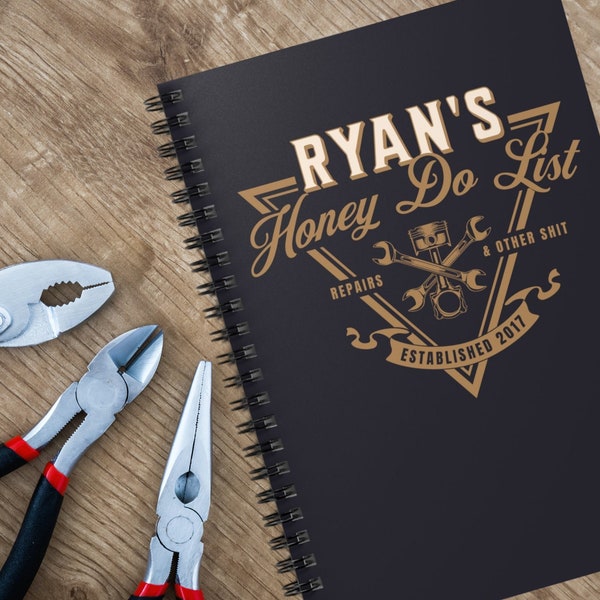 Customized Husband Honey Do List Newlywed Gift Funny Husband Gift Custom Husband Notebook Gift for Grandpa Gift for Dad Funny Notebook Gift