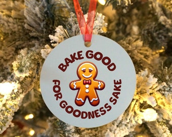 Baking Christmas Ornament, Gingerbread Man Ornament, Ornament for Grandma, Ornament for Mom, Cookie Baking Christmas Gift, Gift for Baker