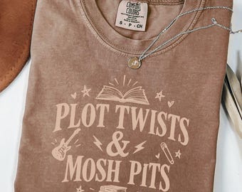 Reading Shirt, Dark Academia Shirt, Music Shirt, Bookish Shirt, Punk Rock Reading, Mosh Pits, Gothic Tee, Bookworm Shirt