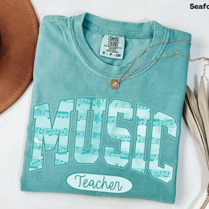 Music Teacher Shirt, Music Teacher Gift, Chorus Teacher Shirt, Teacher Gifts, Vintage Music Sheet, Music Note Shirt, Music Shirt, Monochrome