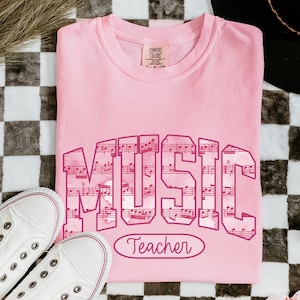 Music Teacher Shirt, Music Teacher Gift, Chorus Teacher Shirt, Teacher Gifts, Vintage Music Sheet, Music Note Shirt, Music Shirt, Monochrome