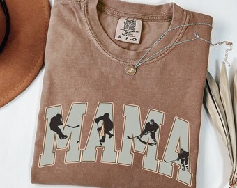 Hockey Mama Shirt Hockey Mom Tee Hockey Gifts for Mom Game Day Shirt Comfort Colors Hockey Shirt for Mom Ice Hockey Shirt Roller Hockey