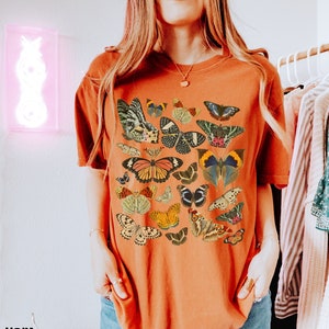 Vintage Butterfly Shirt for Butterfly Lovers Nature Shirt Butterfly Tshirt Soft Comfort Colors Tee Boho Shirt for Women Outdoorsy Shirt