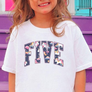 Fifth Birthday Shirt, Unicorn Rainbow Birthday Shirt for 5 Year Old Shirt, Unicorn Shirt Fifth Birthday, Five Year Old Birthday Shirt Girl