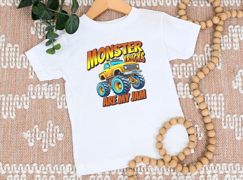 Monster Trucks are my Jam Monster Truck Shirt for Boys Boys Monster Truck Shirt Back To School Birthday Party Offroad Monster Truck Gift bild 4