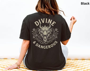 Womens Rights Shirt, Grunge Tee, Dragon Shirt, Gothic Dark Academia Tee, Feminist Shirt, Freedom Shirt, Motorcycle Tee, Edgy Apparel
