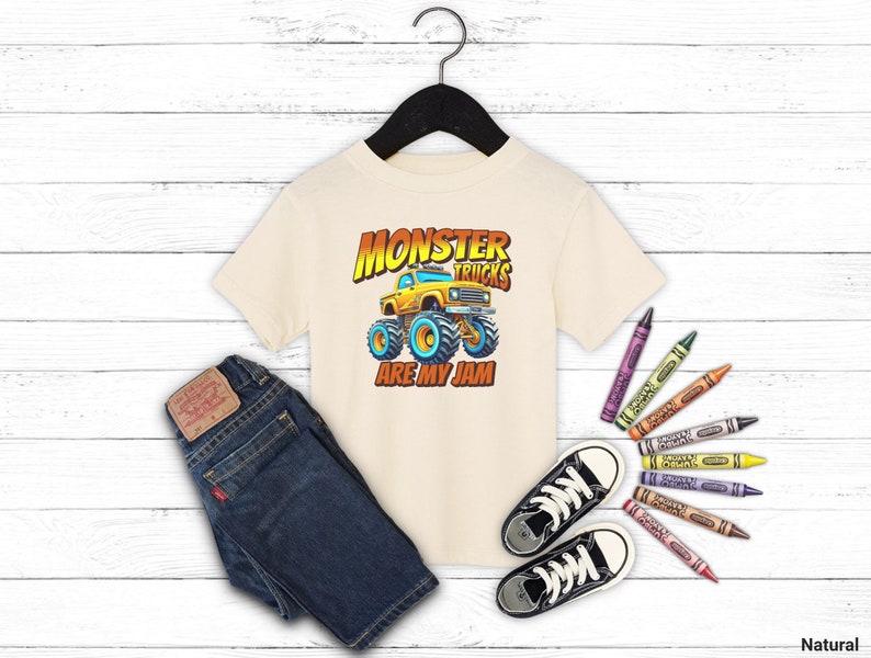 Monster Trucks are my Jam Monster Truck Shirt for Boys Boys Monster Truck Shirt Back To School Birthday Party Offroad Monster Truck Gift bild 1