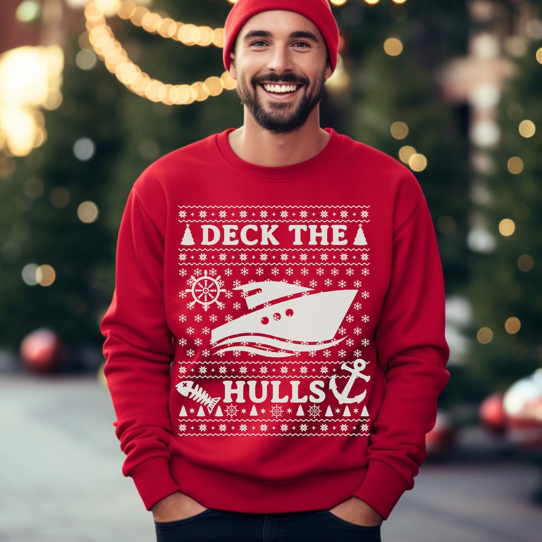 Pull De Noël Moche Homme - Grandes Tailles - Coton Polaire - Motifs Festifs - Chaud Et Confortable
