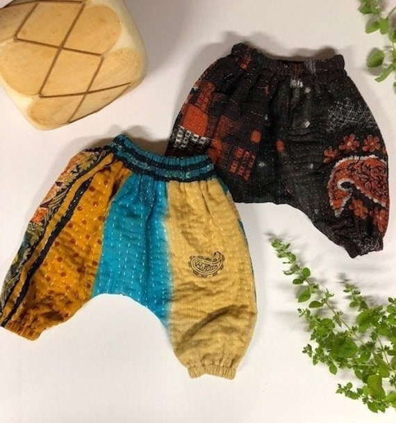 baby gift, baby boys clothing, kids clothing, harem pants, baby pants, baby clothing, kantha, bohemian clothing, boho clothing