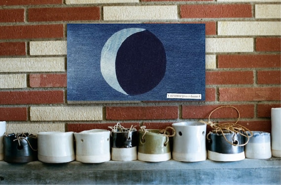 Moon Artwork, Wall Hanging, Canvas