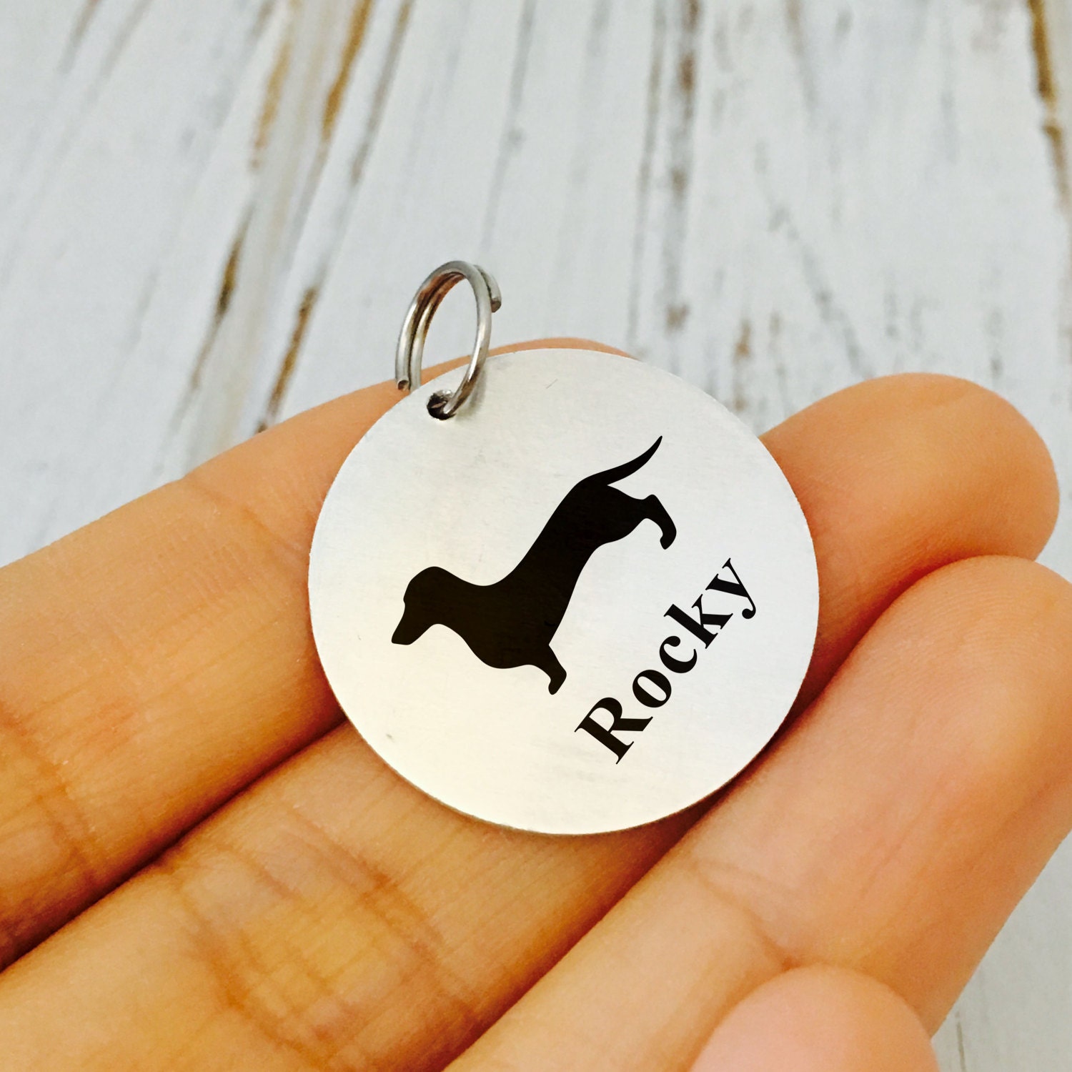 Dachshund ID Tag/ Puppy ID Tag/ Dog ID Tag / Cat Tag / New Etsy