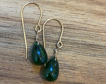 Green Gemstone earrings Natural diopside earrings Natural gem earrings  Gemstone earrings Gift for her