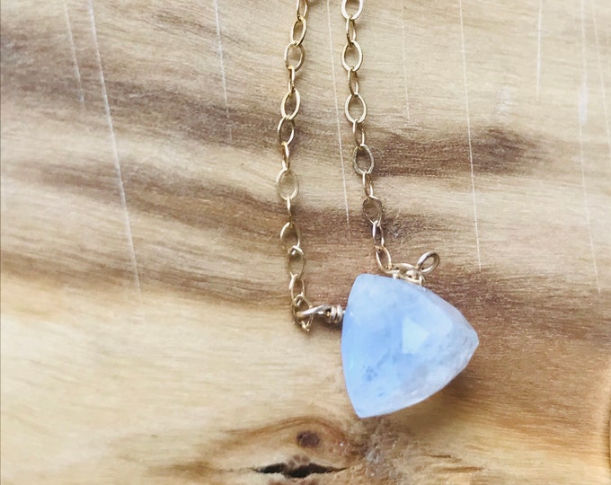 Moonstone Necklace Gemstone Necklace Boho Necklace Layering Necklace Gift for her June Birthstone