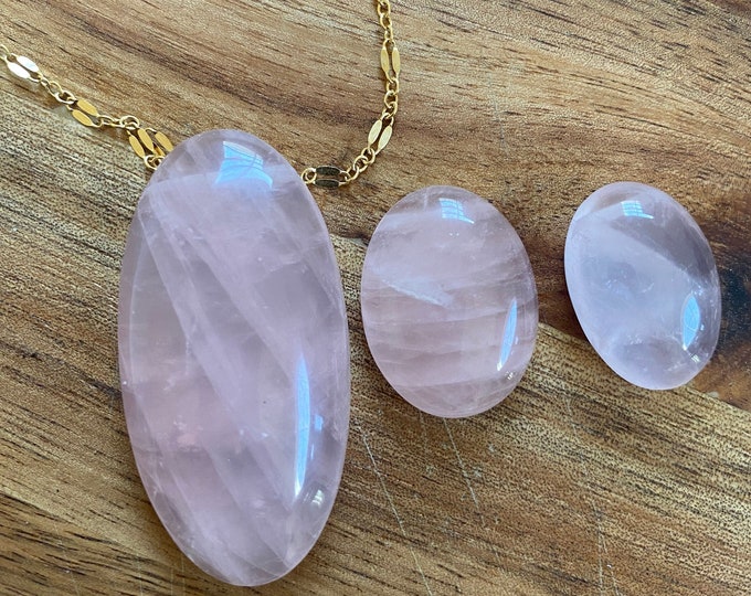 Rose Quartz Necklace pink gemstone necklace 14 K gold fill necklace valentines day gift Girlfriend Gift Natural Stone necklace for women