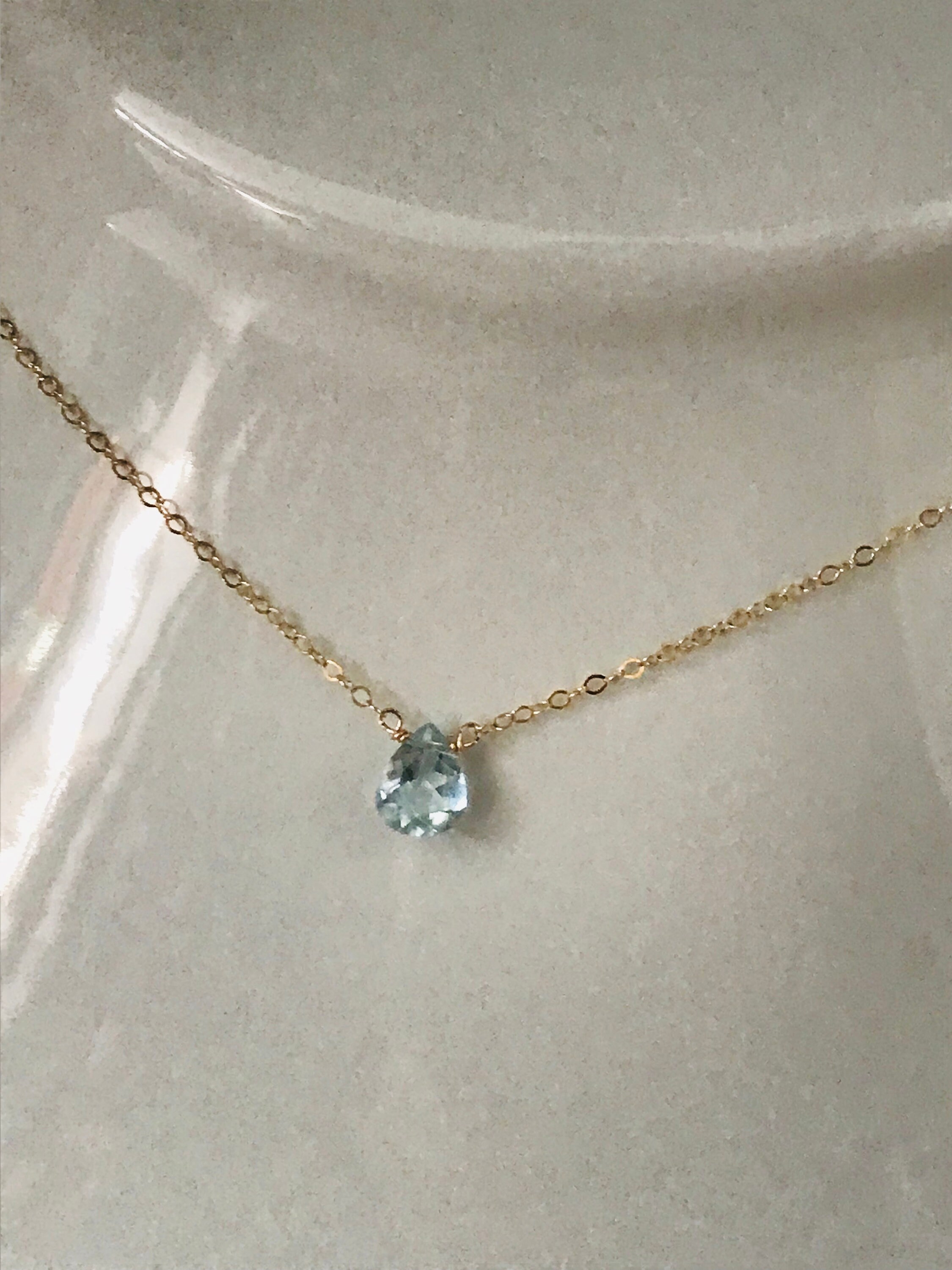 Necklace with aquamarine stone Clearance
