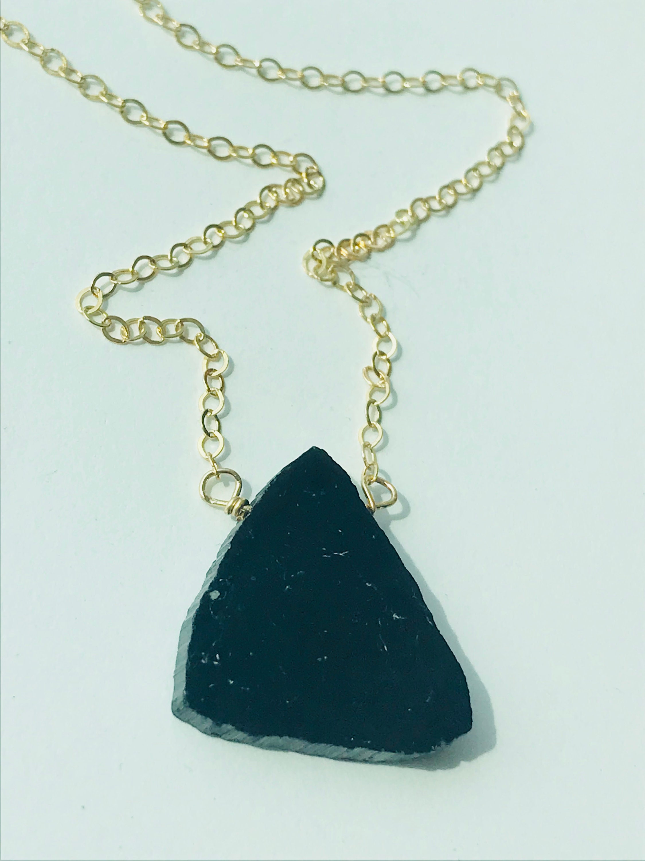 Black Tourmaline Necklace Raw Tourmaline Necklace Tourmaline Necklace