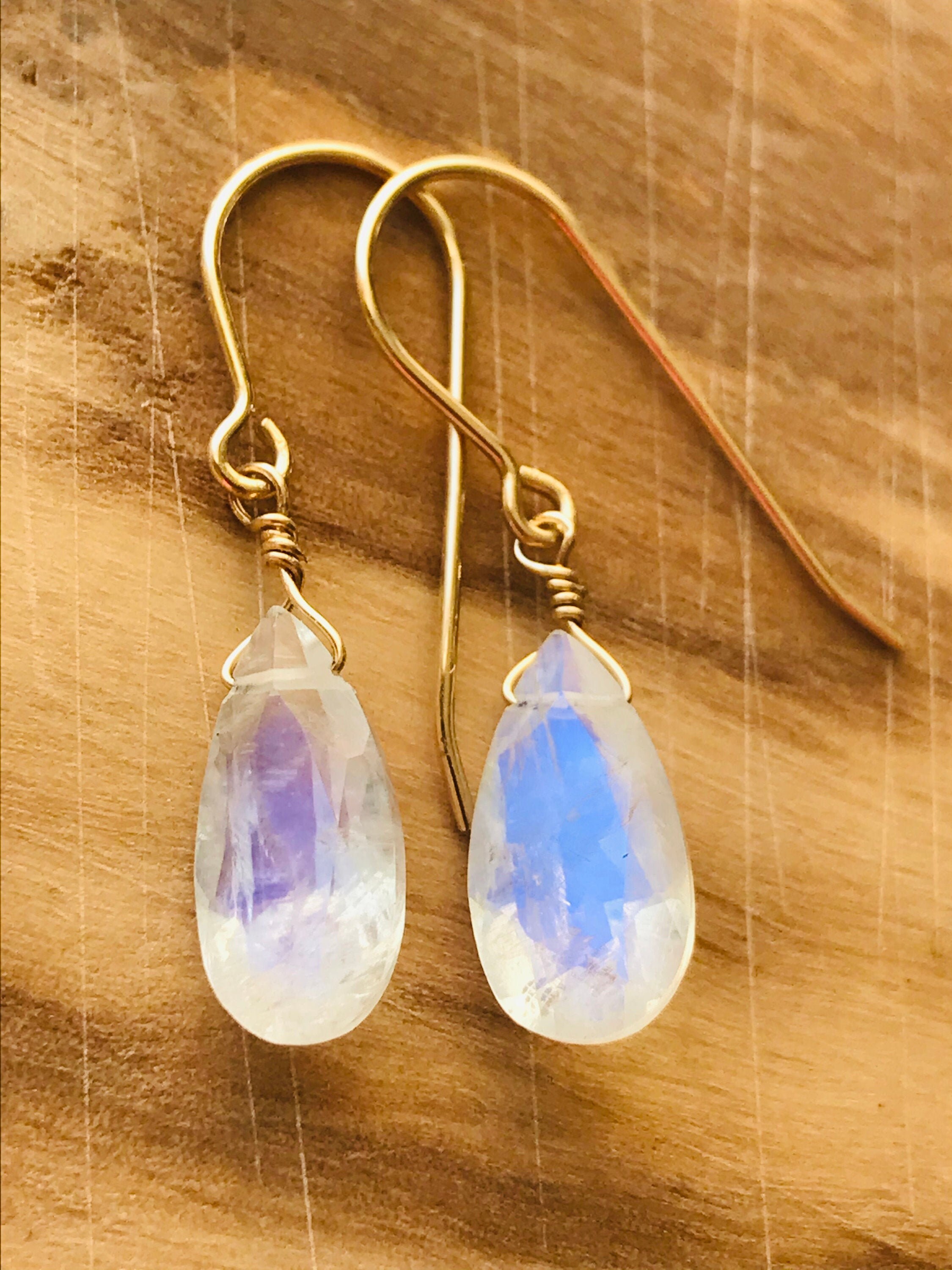 Gold-Filled and AAA Fluorite Earrings