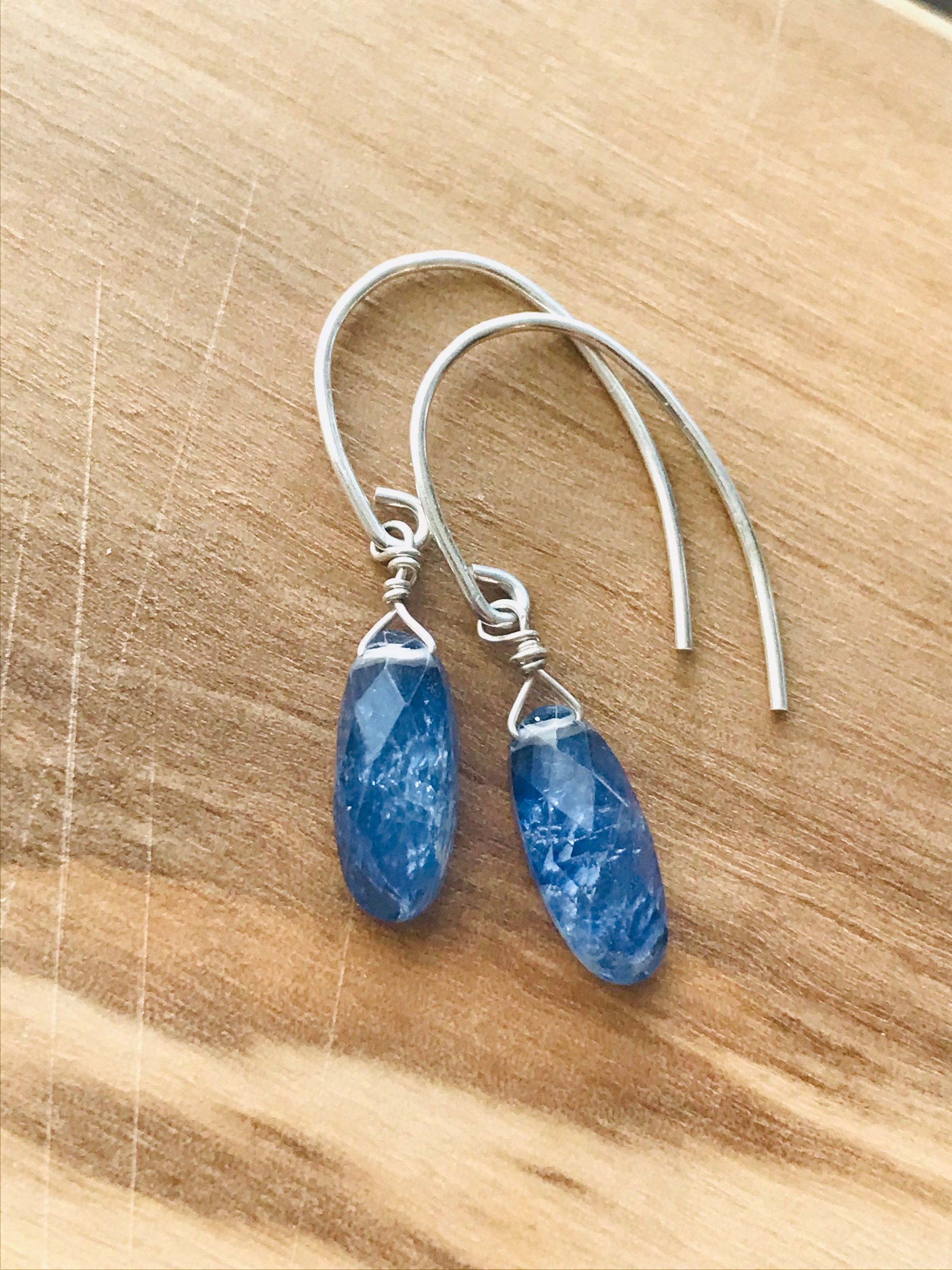 Sapphire Earrings Gemstone Earrings Healing Earrings September