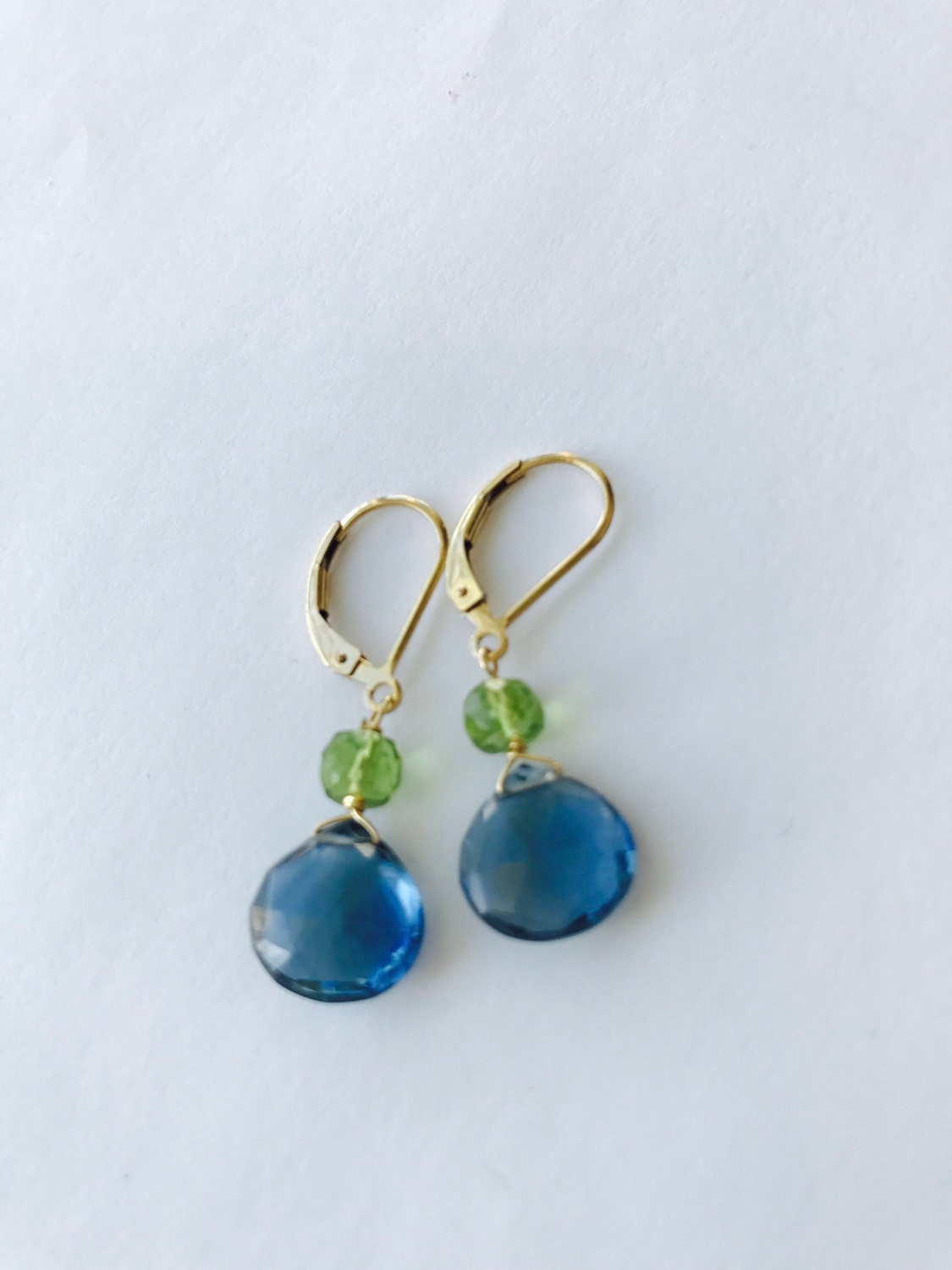 London Blue Topaz Earrings Peridot Earrings Quartz Earrings - Etsy