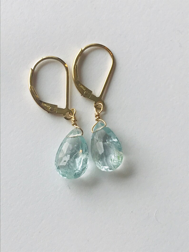 Aquamarine Earrings Natural Aquamarine Earringsa Natural Etsy