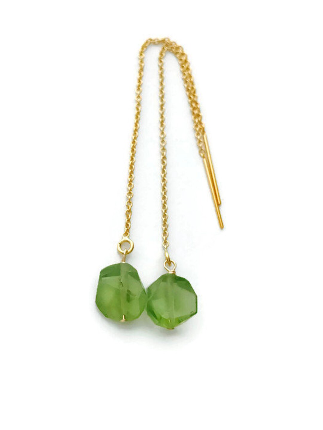 Tiny Peridot Earrings Raw Peridot Earrings Peridot Earrings - Etsy