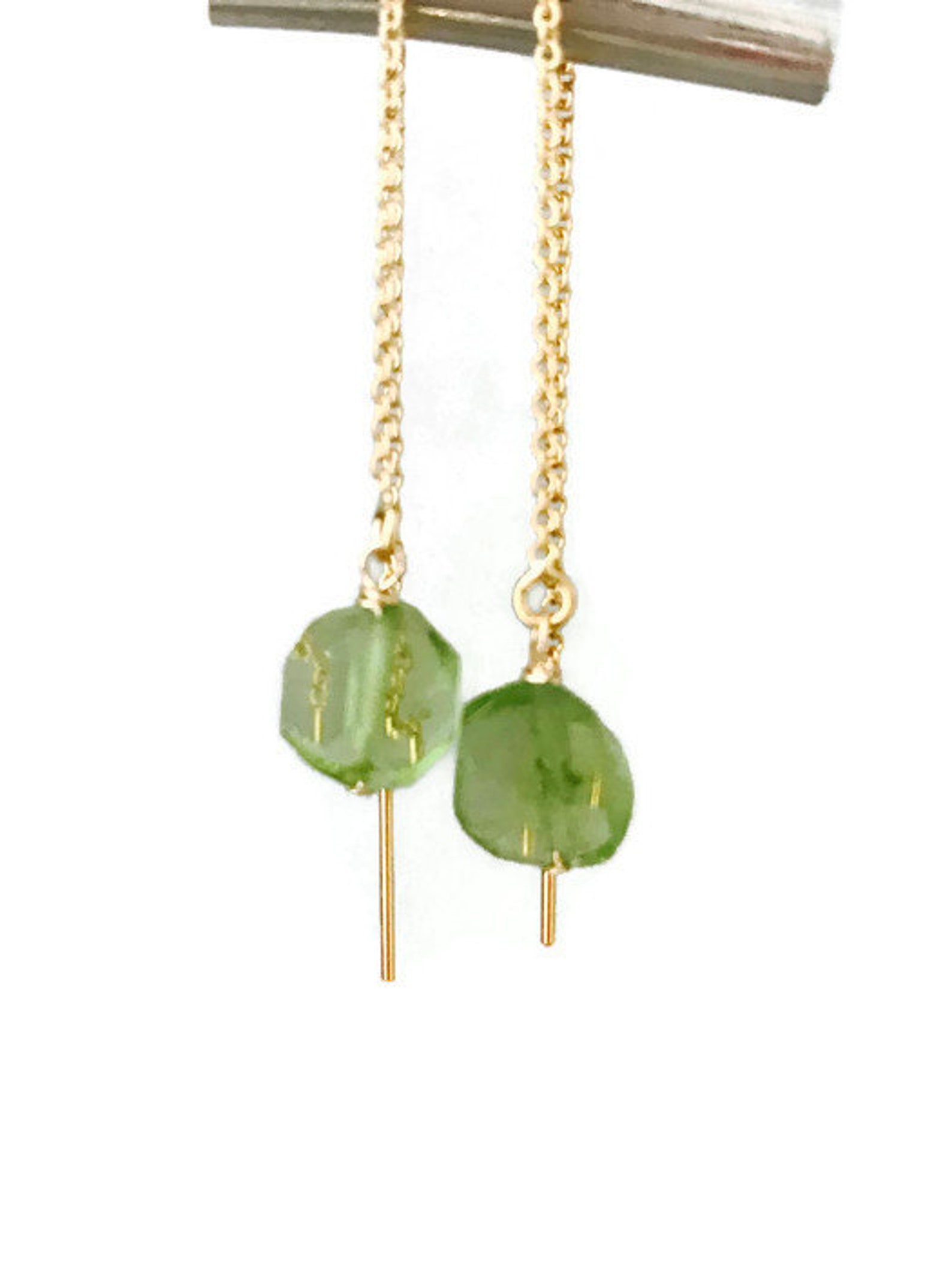 Tiny Peridot Earrings Raw Peridot Earrings Peridot Earrings | Etsy