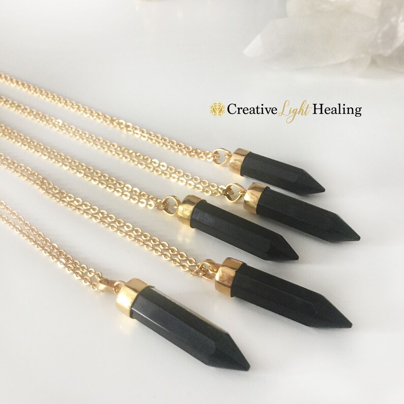 Ritual Crystal Pendant Medieval Jewelry Protection Amulet Onyx Jewelry Black Onyx Necklace black Meditation Crystal Medieval Necklace