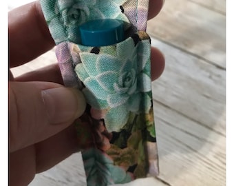 Fabric Chapstick Holder Keychain, Lip Balm Holder Case, Handmade Comes In Different Fabrics Keychain Pouch, Gift for Her