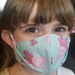 Kids Washable Fabric Face Mask: Ages 3-6