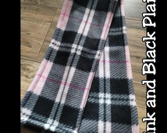 Soft Fleece Scarf: Galaxy Plaid Winter Scarves