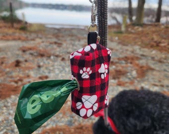 Dog Poop Bag Holder with poop bags