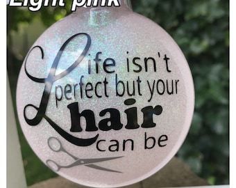 Hairdresser Disc Ornament - Hair Stylist Gift for Stylists and Salons (shatter proof)