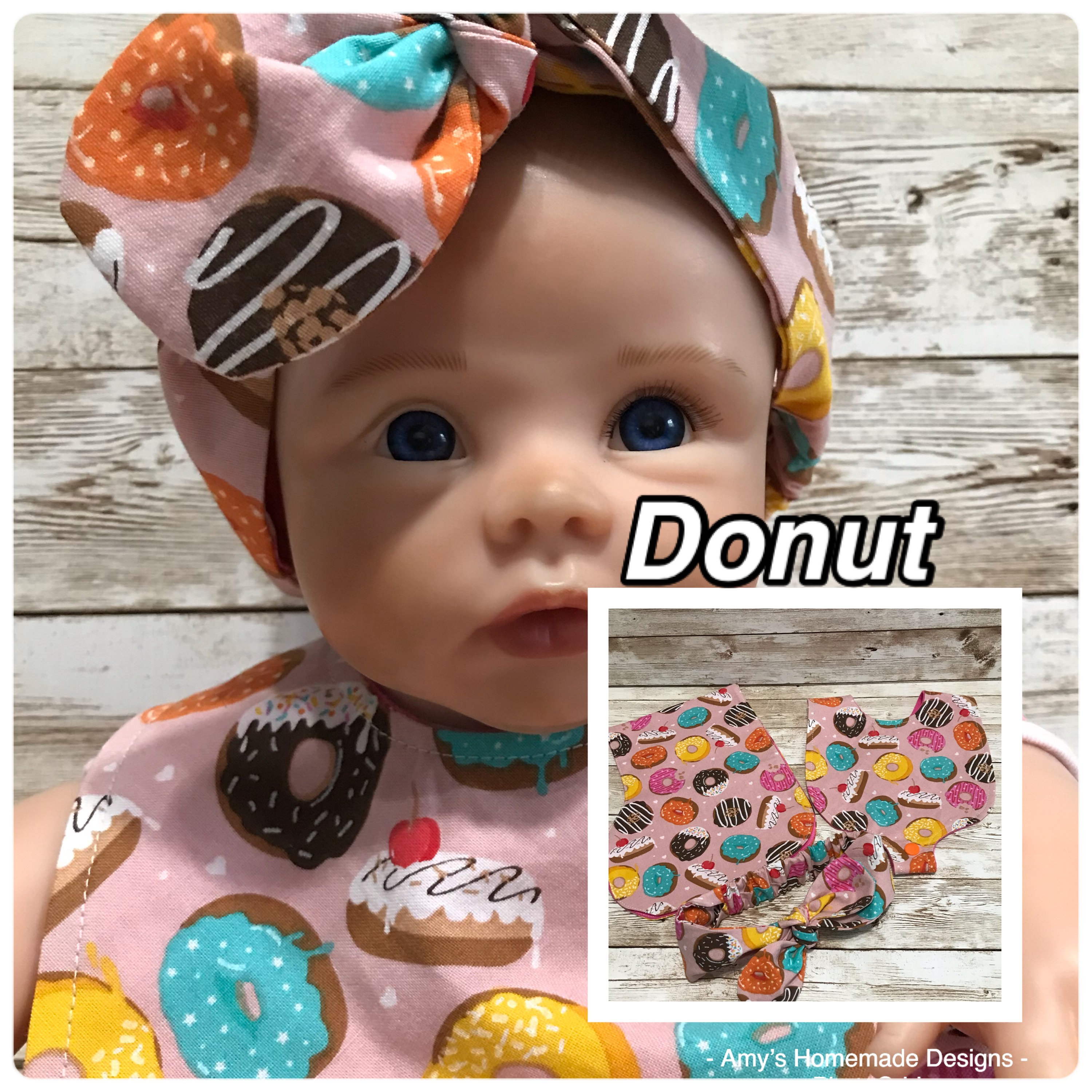 Floral Baby Girl Gift Set: Binky Bib, Burp Cloth & Headband